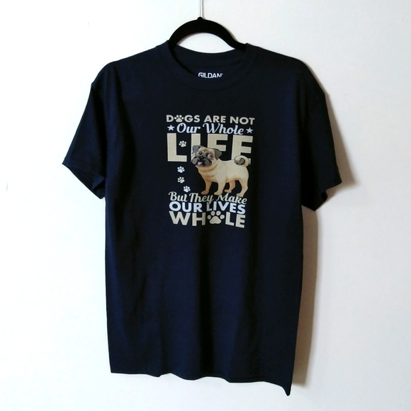 Dog Life Short Sleeve Crew Neck Navy Blue T-Shirt - Picture 2 of 4